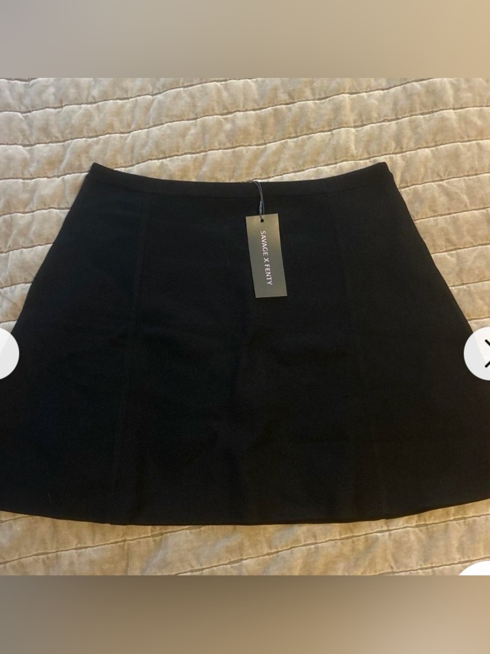 Savage X Fenty Black A-Line Mini Skirt size M NWT